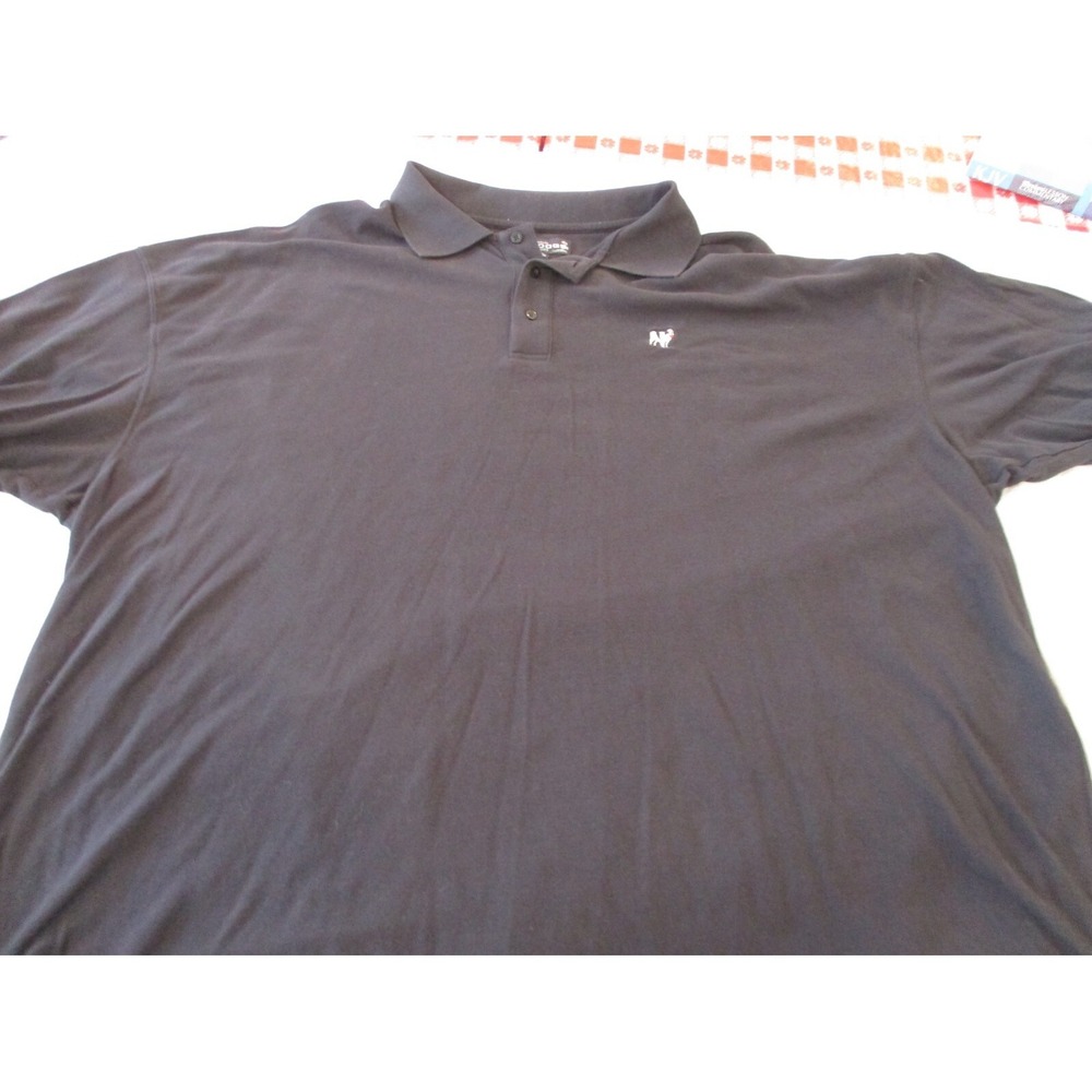 Big Dogs Black Cotton Polo Shirt Embroidered dog Size 5X